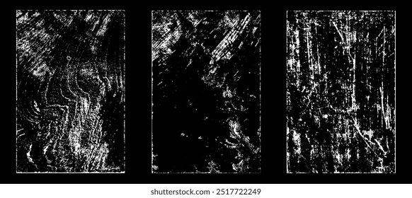 Efeito de papel usado grunge. Sobreponha carimbos de textura com papel antigo. Carimbos afligir pó de superfície de grão e conceito de fundo áspero. Colocar ilustração sobre objeto para criar efeito grunge. Vetor EPS10.
