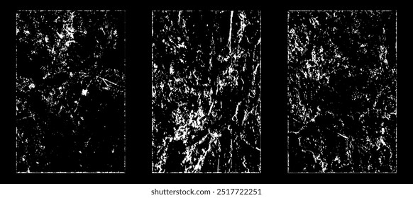 Grunge worn paper effect. Overlay texture stamps with old paper. Stamps distress grain surface dust and rough background concept. Illustration place over object to create grunge effect. Vector EPS10.

