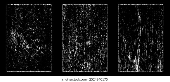 Efecto de papel desgastado Grunge. Superponer sellos de textura con papel viejo. Estampillas de polvo de superficie de grano de distrés y concepto de fondo áspero. La ilustración se coloca sobre el objeto para crear un efecto grunge. Vector EPS10.