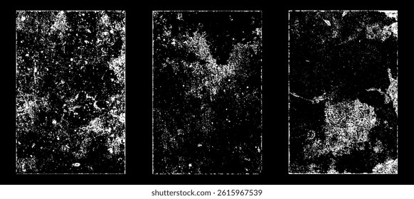 
Grunge worn paper effect. Overlay texture stamps with old paper. Stamps distress grain surface dust and rough background concept. Illustration place over object to create grunge effect. Vector EPS10.