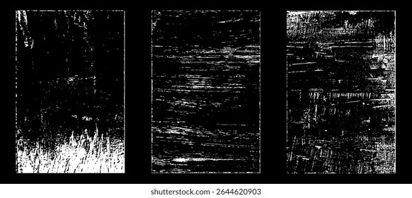 
Grunge worn paper effect. Overlay texture stamps with old paper. Stamps distress grain surface dust and rough background concept. Illustration place over object to create grunge effect. Vector EPS10.