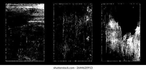 
Grunge worn paper effect. Overlay texture stamps with old paper. Stamps distress grain surface dust and rough background concept. Illustration place over object to create grunge effect. Vector EPS10.