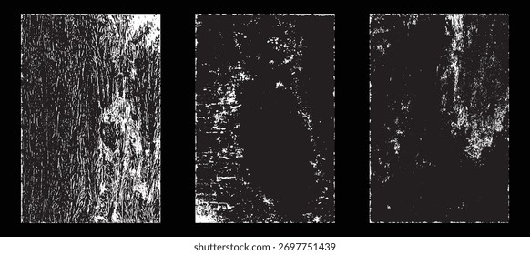 Efecto de papel desgastado Grunge. Superponer sellos de textura con papel viejo. Estampillas de polvo de superficie de grano de distrés y concepto de fondo áspero. La ilustración se coloca sobre el objeto para crear un efecto grunge. Vector EPS10.
