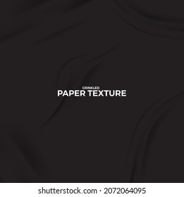 Grunge wrinkled black color paper textured background