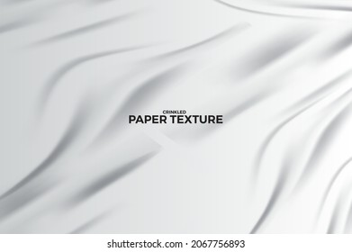 Grunge wrinkled white color paper textured background