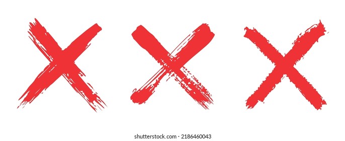 Grunge x marks.Set de letra gruesa x.
