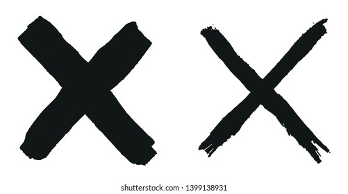 Grunge x sign.Letter x logo.