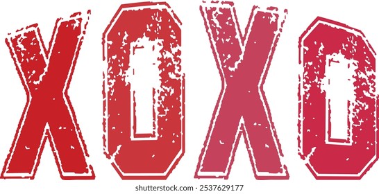 Grunge XOXO, Retro Pink Valentine t shirts design, Valentines Day lettering phrase, t shirt design, Valentine's Day Isolated on white background, Files for Cutting EPS 10, Illustrator Artwork vector
