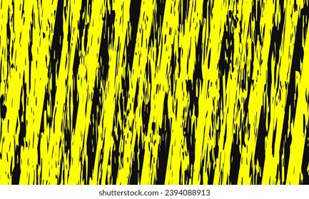 Grunge yellow and black diagonal stripes.