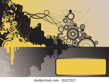 grunge yellow city