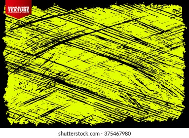 Grunge yellow lines texture - abstract isolated stock vector template - easy to use
