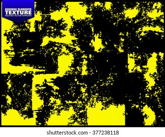 Grunge yellow texture - abstract isolated stock vector template 
