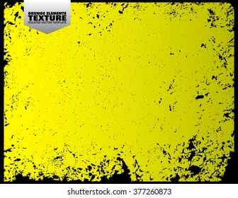 Grunge yellow texture background - abstract isolated stock vector design template