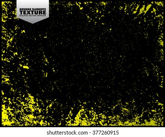 Grunge yellow texture background - abstract isolated stock vector design template