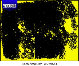 Grunge yellow texture background - abstract isolated stock vector design template