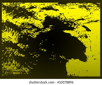 Grunge yellow texture background - isolated stock vector design template
