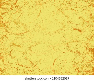 Grunge, yellow-orange texture. Effect of the old, shabby. Vector element for your design.