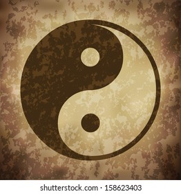 Signo Yin Yang Grunge (vector)