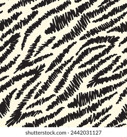 Grunge zebra print seamless pattern