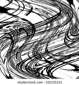 Grunge zebra wavy lines of overlay basis texture for your design. EPS10 vector.