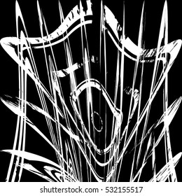 Grunge zebra wavy lines of overlay basis texture for your design. EPS10 vector.