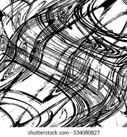 Grunge zebra wavy lines of overlay basis texture for your design. EPS10 vector.