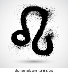 Grunge zodiac icon, vector sign