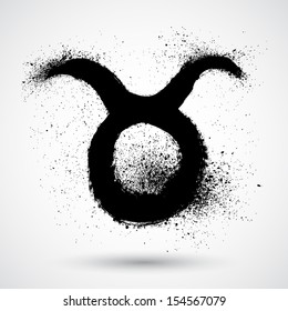Grunge zodiac icon, vector sign