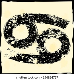 Grunge zodiac sign
