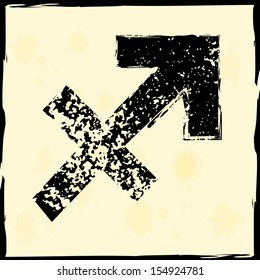 Grunge zodiac sign