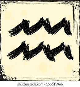 Grunge zodiac sign 