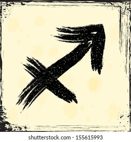 Grunge zodiac sign 