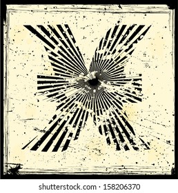 Grunge zodiac sign