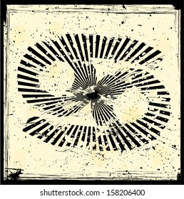 Grunge zodiac sign