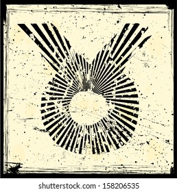 Grunge zodiac sign