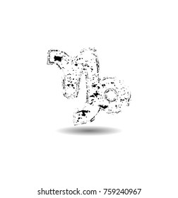 Grunge zodiac sign