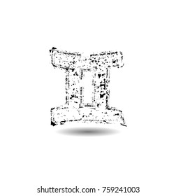 Grunge zodiac sign
