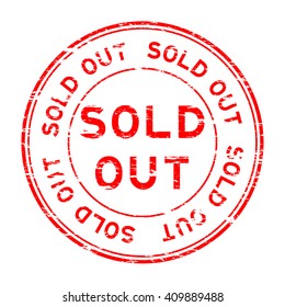 Grunged sold out stamp (red)