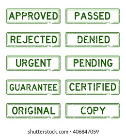 Grunged stamp set (green color)