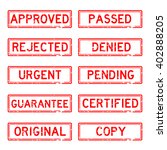 Grunged stamp set (red color)