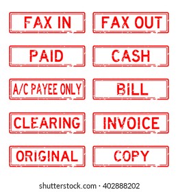 Grunged stamp set (Red color)