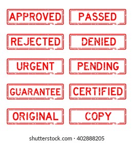 Grunged stamp set (red color)