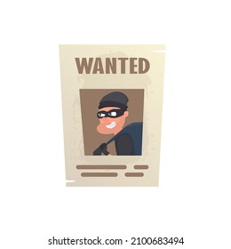 Grunged wanted paper template vector illustration