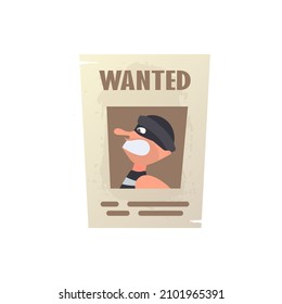 Grunged wanted paper template vector illustration