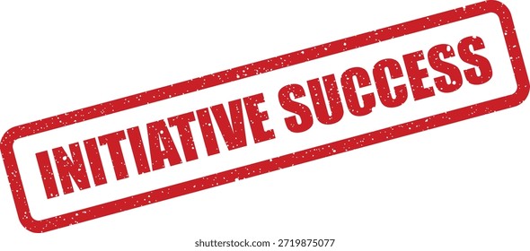 Um carimbo com efeito grunge proclamando "SUCESSO DA INICIATIVA". Ideal para comemorar as realizações do projeto ou destacar resultados comerciais positivos.
