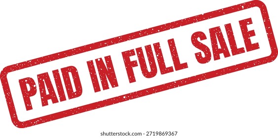 Un sello de efecto grunge que confirma el pago completo de una venta. Excelente para confirmaciones de pedidos, cierres de negocios y registros financieros.
