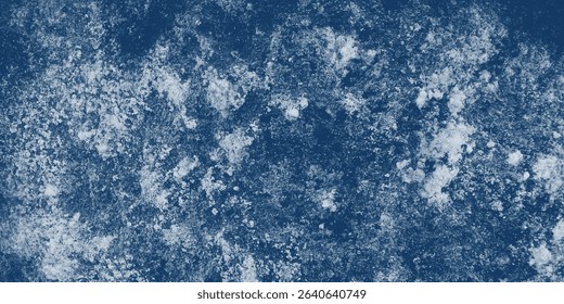 Grunge-Inspired Abstract Blue Artwork with Light Organic Impression in the Middle

