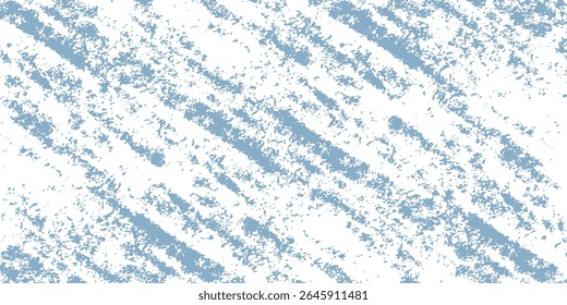 Grunge-style background with a textured blue and white pattern. The blue background features distressed, uneven white patches. Brush stroke texture background. Blue background vector.
