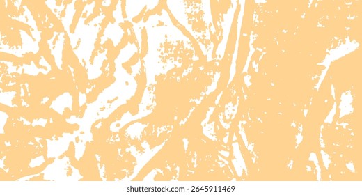 Grunge-style background with a textured, distressed. The background is primarily orange with white patches, creating an orange, rugged effect. Brush stroke texture background. Orange background vector