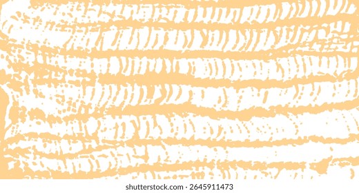 Grunge-style background with a textured, distressed. The background is primarily orange with white patches, creating an orange, rugged effect. Brush stroke texture background. Orange background vector